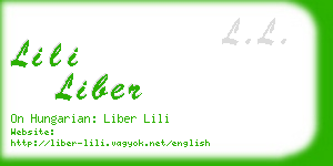 lili liber business card